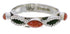 Apple Coral Sterling Silver Jewelry Stackable Ring Size 5-3/4 UX34807